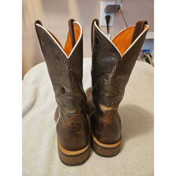 Ariat Western Boots Mens 9 D Brown Leather Square Toe Cowboy Style 10008804 main image 4